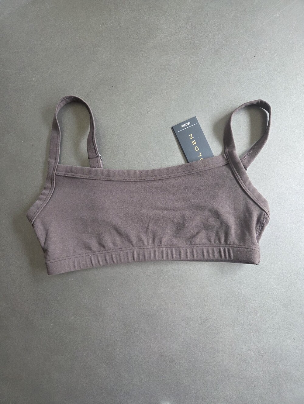 Aritzia Golden Brown Tumbler Bra Top Size Small A/B Cup NWT